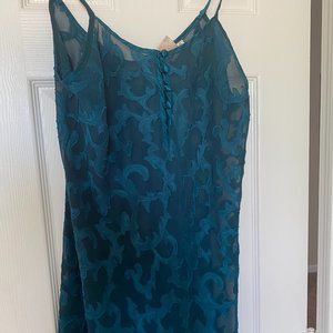 Emerald Green Vintage Lace Nightgown/Slip